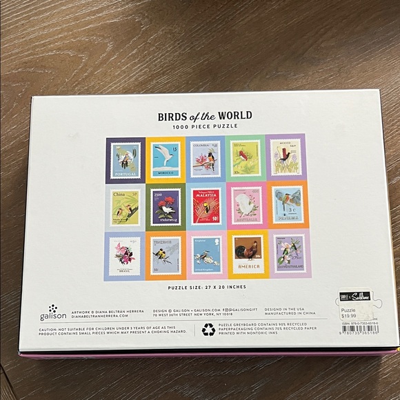 Galison Birds of the World - 1000 Piece Puzzle - Picture 2 of 2